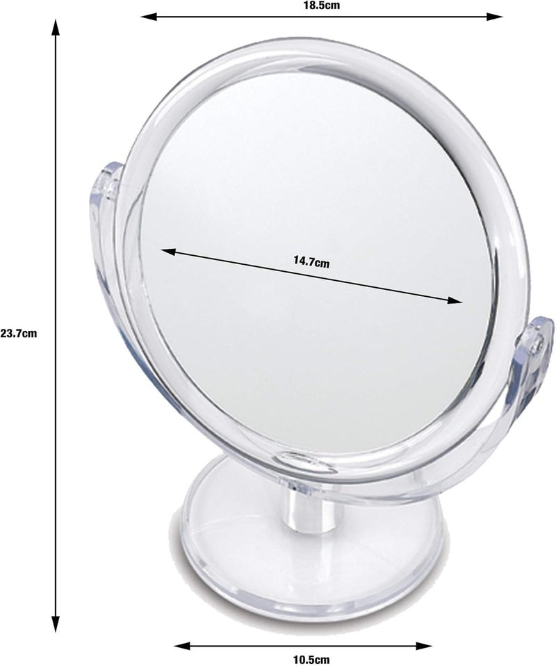 DC DANIELLE Danielle Ultra Vue Two-Sided Makeup Mirror with 12X Magnification in Clear Acrylic - Image 3